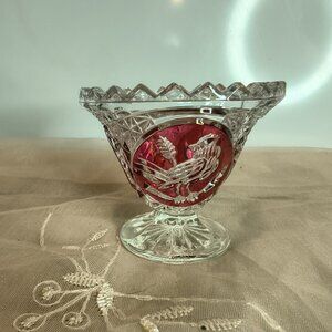 Hofbauer Byrds Lead Crystal Trinket Dish